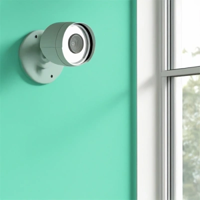 El Paso vivint camera facing a window